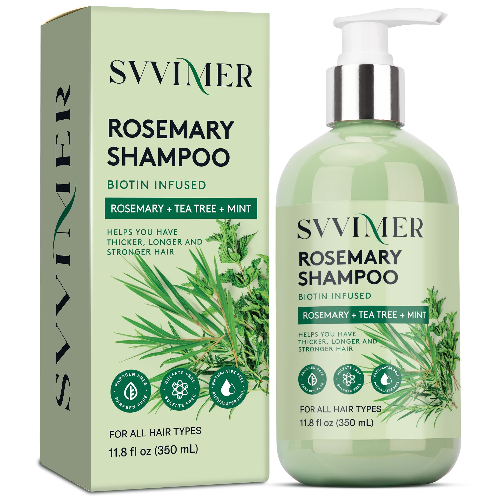 【2点セット】 SVVIMER 育毛シャンプー&コンディショナー Amazon.com : Svvimer Rosemary Hair Thickening Shampoo: Thickening